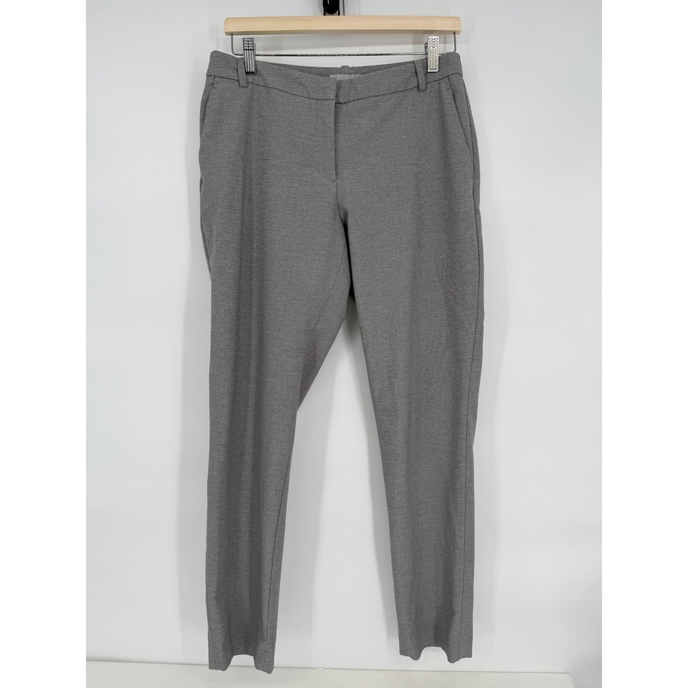 H&M Gray Houndstooth Career Casual Ankle Pants Trousers Size 8 Work Office